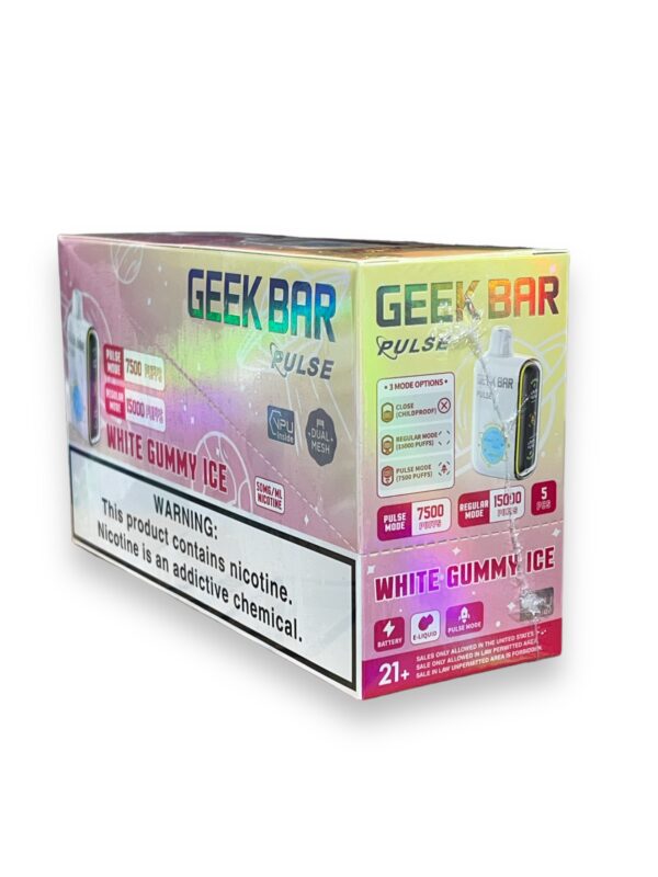 GEEK BAR PULSE 16 ML 15000PUFFS 5CT – WHITE GUMMY ICE - acedistributors ...