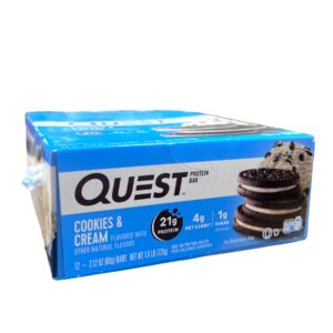 QUEST PROTEIN BAR 21G COOKIE AND CREAM 12CT