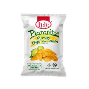 LULU PLATANITOS LEMON PLANTAIN CHIPS 2.5OZ