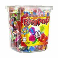 TOY RING POP ASSORTED JAR 40CT