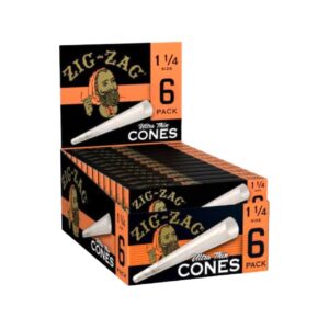 ZIG ZAG CONE ULTRA THIN 1 1/4 SIZE 6/24CT