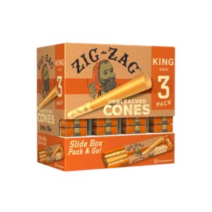 ZIG ZAG CONE UNBLEACHED GRAVITY KING SIZE 3/36CT