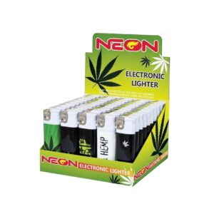 ELECTROIC LIGHTER NEON HEMP 50CT