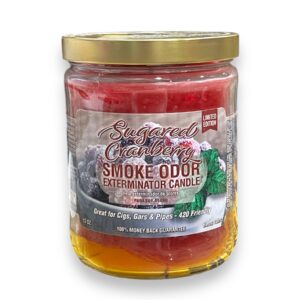 TOP SMOKE ODOR CANDLE JAR SUGARED CRANBERRY 13OZ