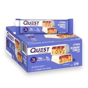 QUEST PROTEIN BAR 16G CRISPY BLUEBERRY COBBLER 12CT