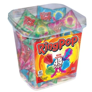 TOY RING POP ASSORTED JAR 0.5OZ 44CT