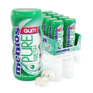 MENTOS PURE 15PCS BOTTLE SPEARMINT 10CT