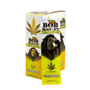 BOB MARLEY  HEMP WRAPS 2PK/ 25CT BOX PINEAPPLE