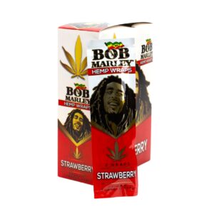 BOB MARLEY  HEMP WRAPS 2PK/ 25CT BOX STRAWBERRY