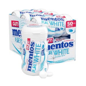 MENTOS PURE 50PCS BOTTLE WHITE SWEET MINT 6CT