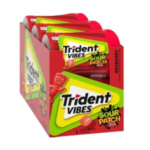 TRIDENT VIBE 6CT SOUR PATCH KIDS 40PCS REDBERRY