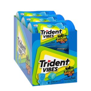 TRIDENT VIBE 6CT SOUR PATCH KIDS 40PCS BLUE RASPBERRY