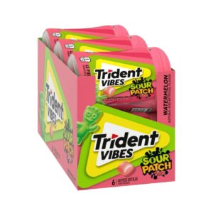 TRIDENT VIBE 6CT SOUR PATCH KIDS 40PCS WATERMELON