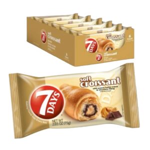 7DAYS CROISSANT CHOCOLATE & PEANUT BUTTER CREME 6CT
