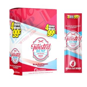 TWISTED HEMP 4/.99 BLUE RASPBERRY CHERRY WRAPS 15CT