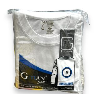 GMAN LONG SLEEVE WHITE MEDIUM SIZE EACH