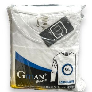 GMAN LONG SLEEVE WHITE 5XL SIZE EACH
