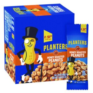PLANTERS TUBE HONEY ROASTED PEANUTS 1.75OZ 18CT 2/$1.09