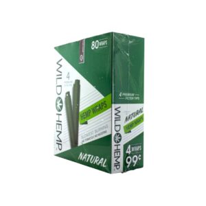 WILD HEMP WRAPS 4/.99 NATURAL 20CT