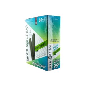 WILD HEMP WRAPS 4/.99 ISLAND TWIST BOX 20CT