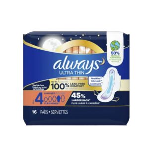 ALWAYS ULTRA THIN OVERNIGHT LEAK GUARD 4 SIZE 16CT