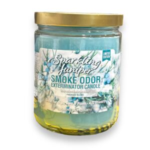 TOP SMOKE ODOR SPARKLING JUNIPER CANDLE JAR 13OZ