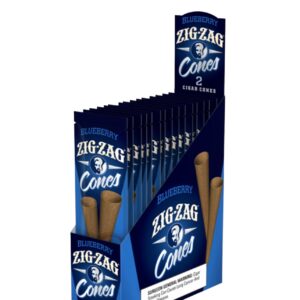 ZIG-ZAG CIG CONES BLUEBERRY 2/15CT