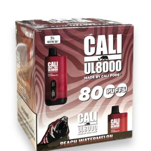 CALI  UL8000 PUFFS DISPOSABLE 3% 6CT PEACH WATERMELON