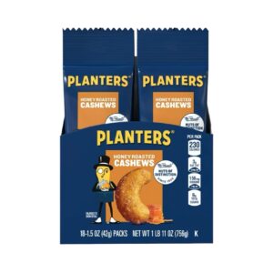 PLANTERS HONEY ROASTED CASHEW 1.5OZ 18CT