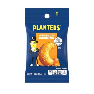 PEG PLANTERS HONEY ROASTED CASHEW 3OZ