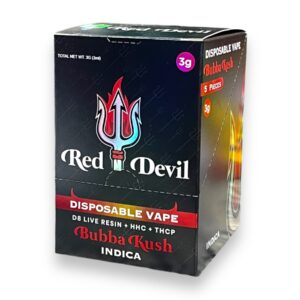 RED DEVIL 3ML  DISPOSABLE 5CT BOX - BUBBA KUSH