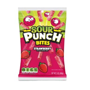 PEG SOUR PUNCH BITES 5OZ STRAWBERRY