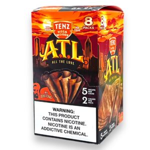 TENZ CIGAR WRAPS 5/2PK ATL NATURAL 8CT BOX