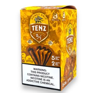 TENZ CIGAR WRAPS 5/2PK HONEY DRIP 8CT BOX