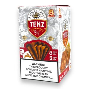 TENZ CIGAR WRAPS 5/2PK RUSSIAN CREAM 8CT BOX