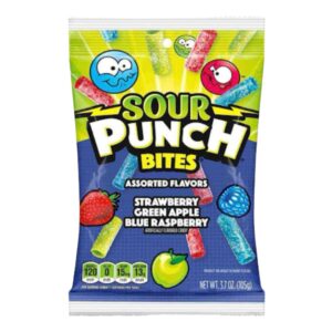PEG SOUR PUNCH BITES 3.7OZ ASSORTED FLAVORS