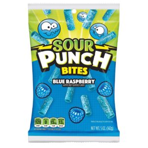 PEG SOUR PUNCH BITES 5OZ BLUE RASPBERRY