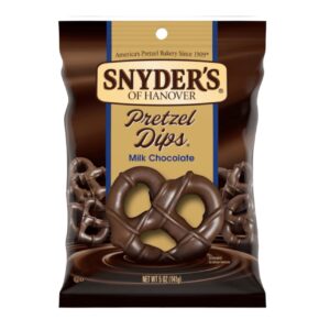 PEG SNYDERS 5OZ DIPS MILK CHOCOLATE PRETZEL BAG