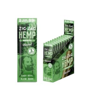 ZIG ZAG HEMP WRAPS NATURAL 2/.99 - 25CT