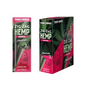 ZIG ZAG HEMP CONES BOX SHORTCAKE 2PK/15CT
