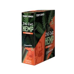 ZIG ZAG HEMP CONES BOX CLEMENTINE 2PK/15CT