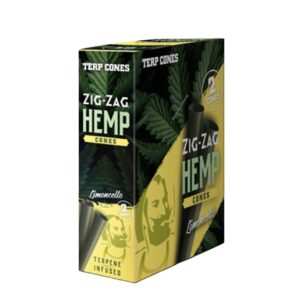 ZIG ZAG HEMP CONES BOX LEMONCELLO 2PK/15CT