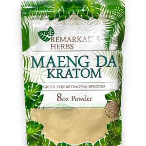 REMARKABLE 8OZ POWDER GREEN MAENG DA KRATOM