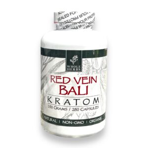 WHOLE HERBS RED VEIN BALI KRATOM 250CAP