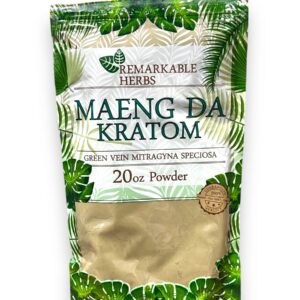 REMARKABLE 20OZ POWDER GREEN MAENG DA KRATOM