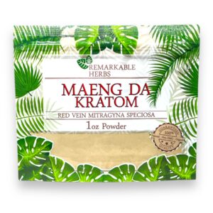 REMARKABLE 1OZ POWDER RED MAENG DA KRATOM