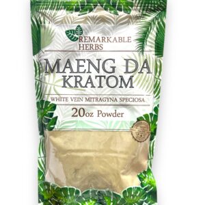 REMARKABLE 20OZ POWDER WHITE MAENG DA KRATOM