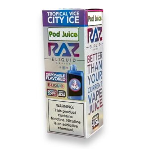 RAZ ELIQUID 3MG 100ML EACH -TROPICAL VICE CITY ICE