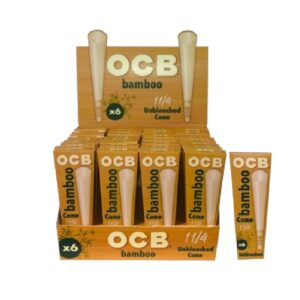 OCB CONE BAMBOO UNBLEACHED  1 1/4 SIZE 6/32CT