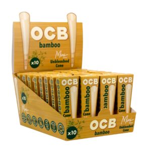OCB BAMBOO CONE MINI 70MM BOX 32/10CT